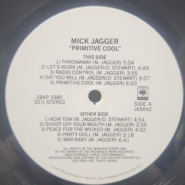 Mick Jagger / Primitive Cool [28AP 3380] - 画像3