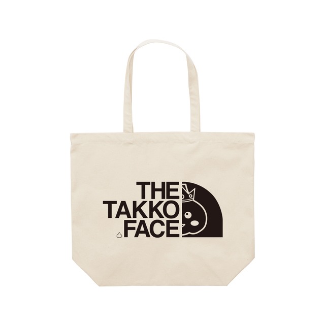 THE TAKKO FACE CANVAS TOTE BAG NATURAL