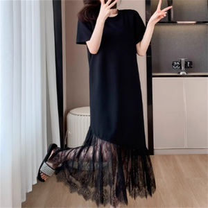 【送料無料】 ワンピース ロングワンピ ロング マキシ 袖あり 半袖 Uネック クルーネック Aライン フレア レース 異素材切り替え ドッキング 透け感 シースルー 薄手生地 エレガント 可愛い 大人可愛い きれいめ シンプル カジュアル シック コンサバ 華やか 大人 上品 おしゃれ お洒落 主役級 こなれ感 高見え 高級感 フェミニン 無地 夏 レディース 女性用 ママ 20代 30代 40代 デート お出かけ 女子会 お呼ばれ 休日 お茶会 授業参観 着回し 普段使い ファッション 定番 着痩せ