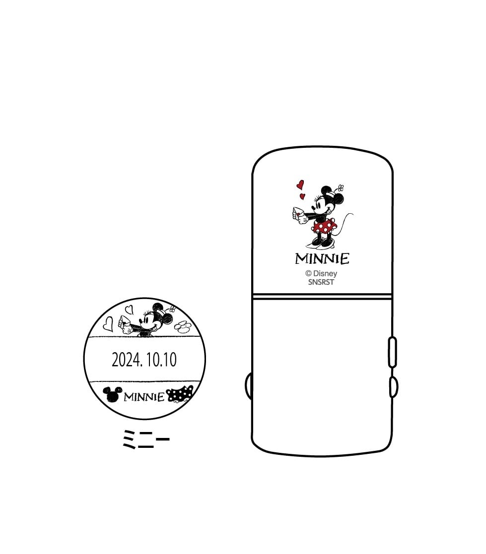 ディズニー 日付印 R-524D( ホワイト )完成品 ミニー