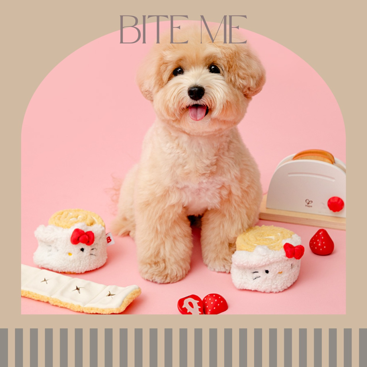 予約】［BITE ME×SANRIO］HELLO KITTY ROLL CAKE NOSEWORK TOY | a:nyu