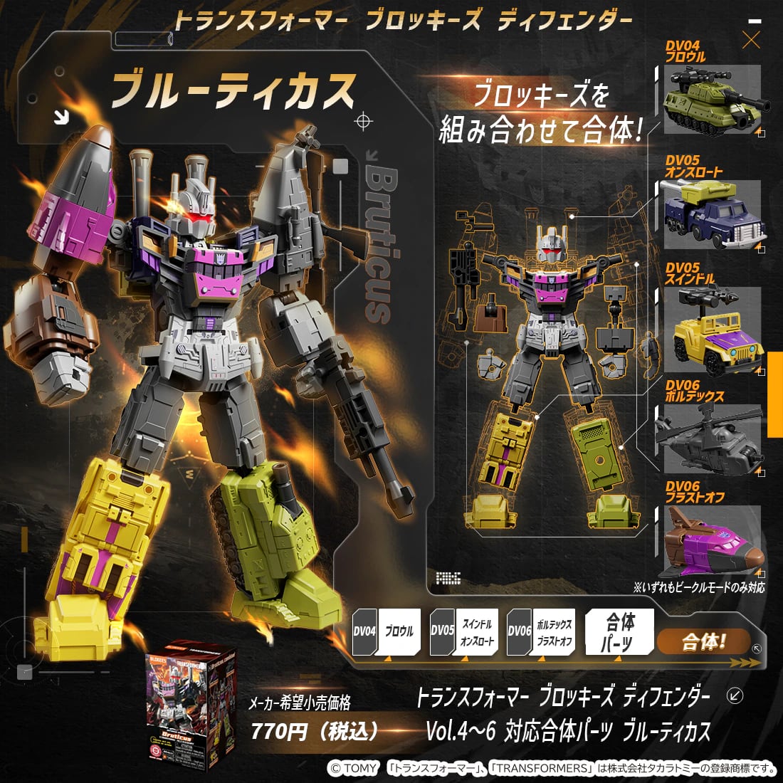 合体ユニットのみ】Blokees Transformers Defender Version Bruticus