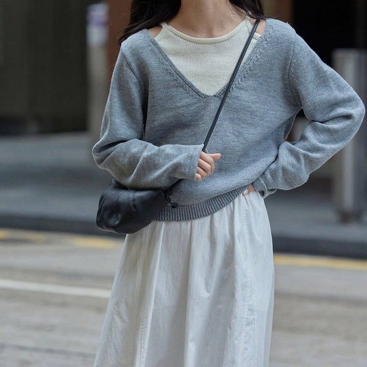 ツーピース風デザインニット 231891