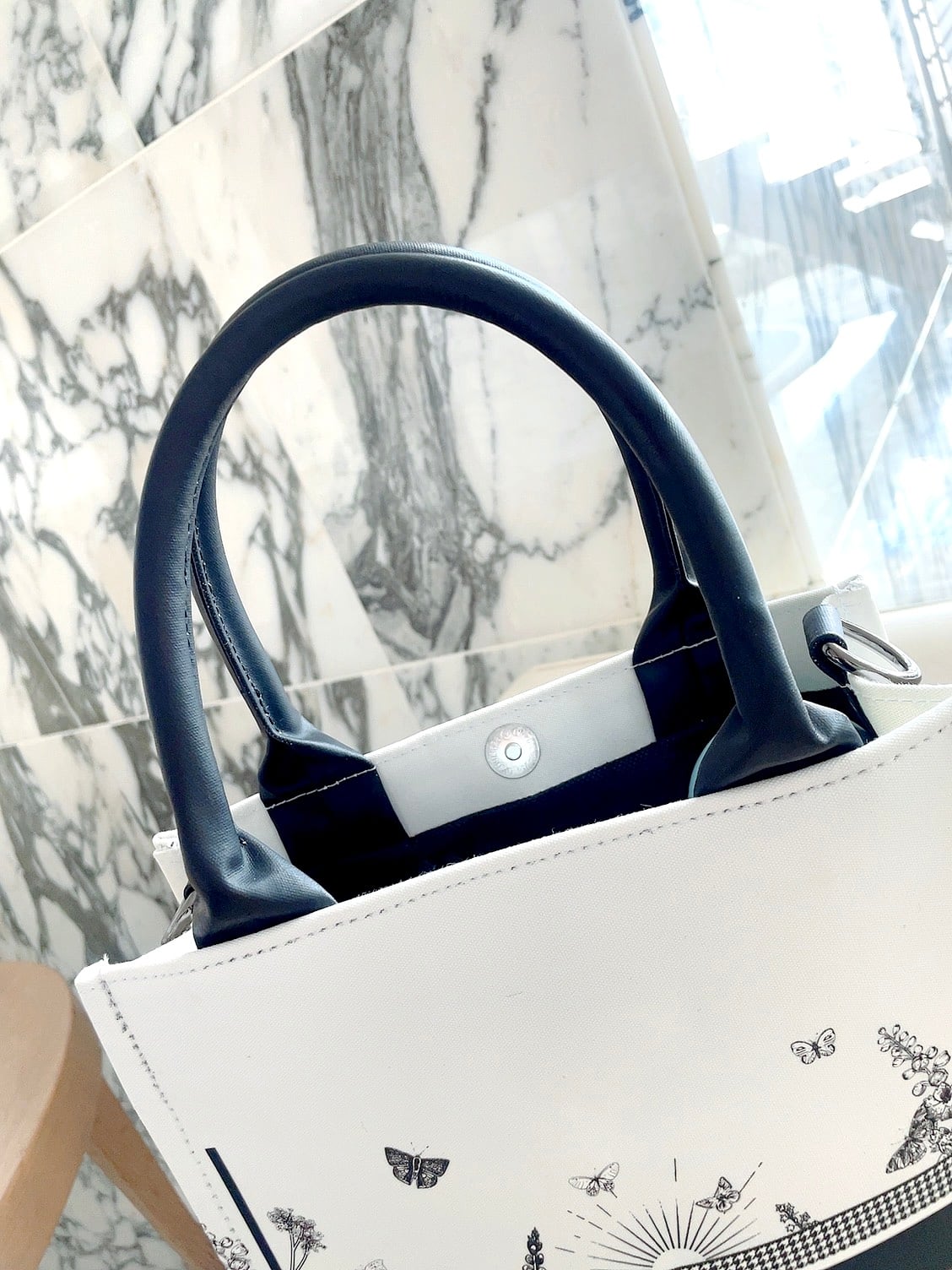 オーダーメイド】イニシャルトートバッグ Sサイズ Black Butterfly | ERIS