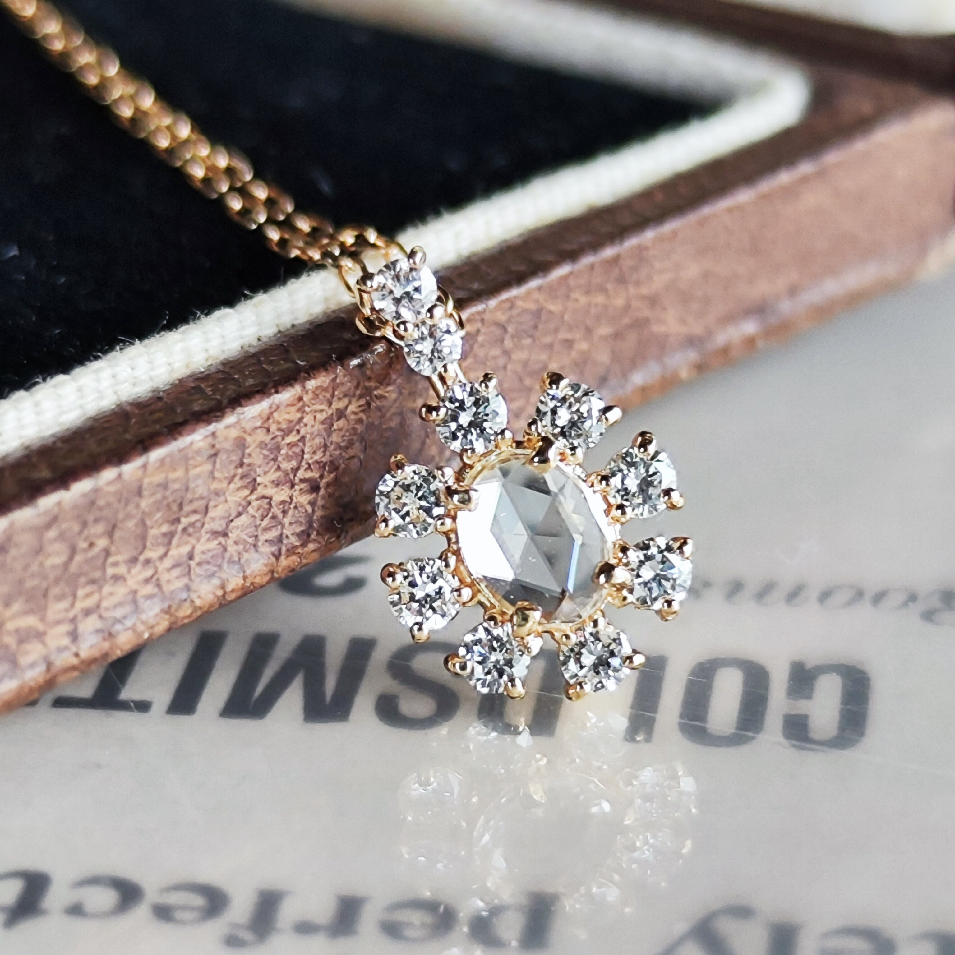 トクトク 希少 1点もの ローズカット ダイヤモンド 新品 ネックレス