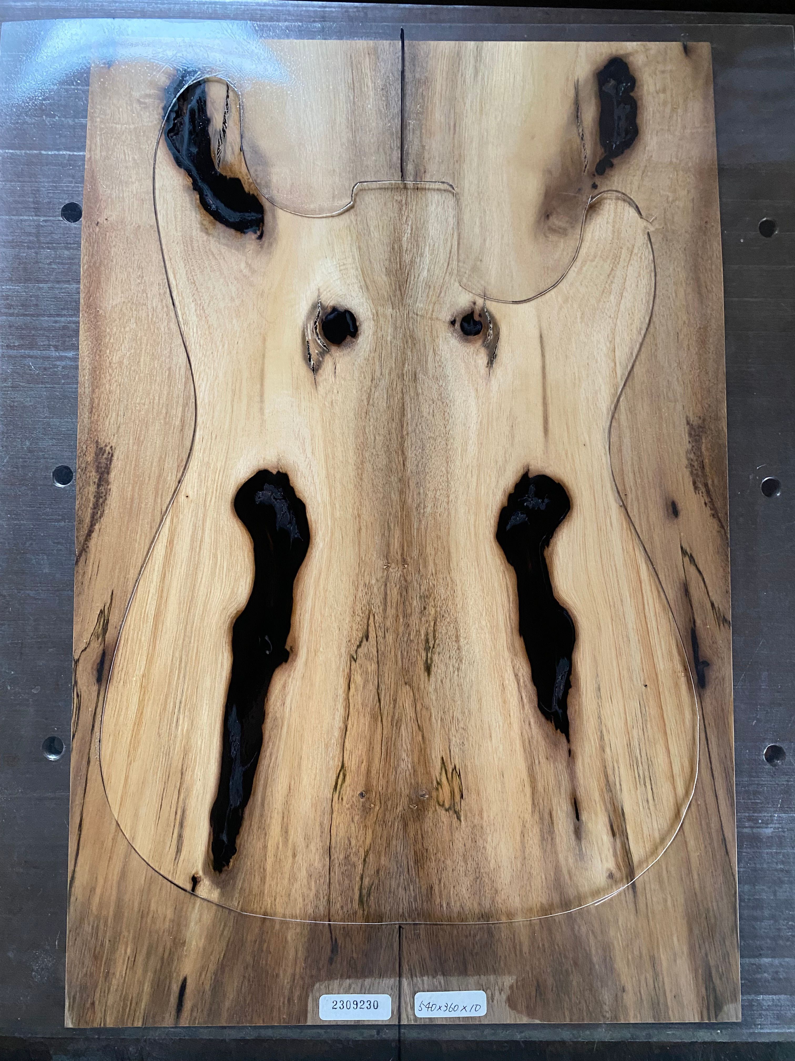 ボディTOP用材(10mm厚) - 黒柿(板目/ブックマッチ) 2309230 | GUITAR WOOD