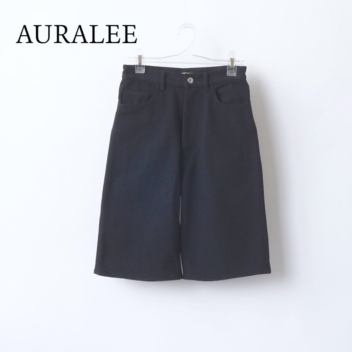 AURALEE/オーラリー・SILK NEP DENIM 5P WIDE SHORTS | a flat shop