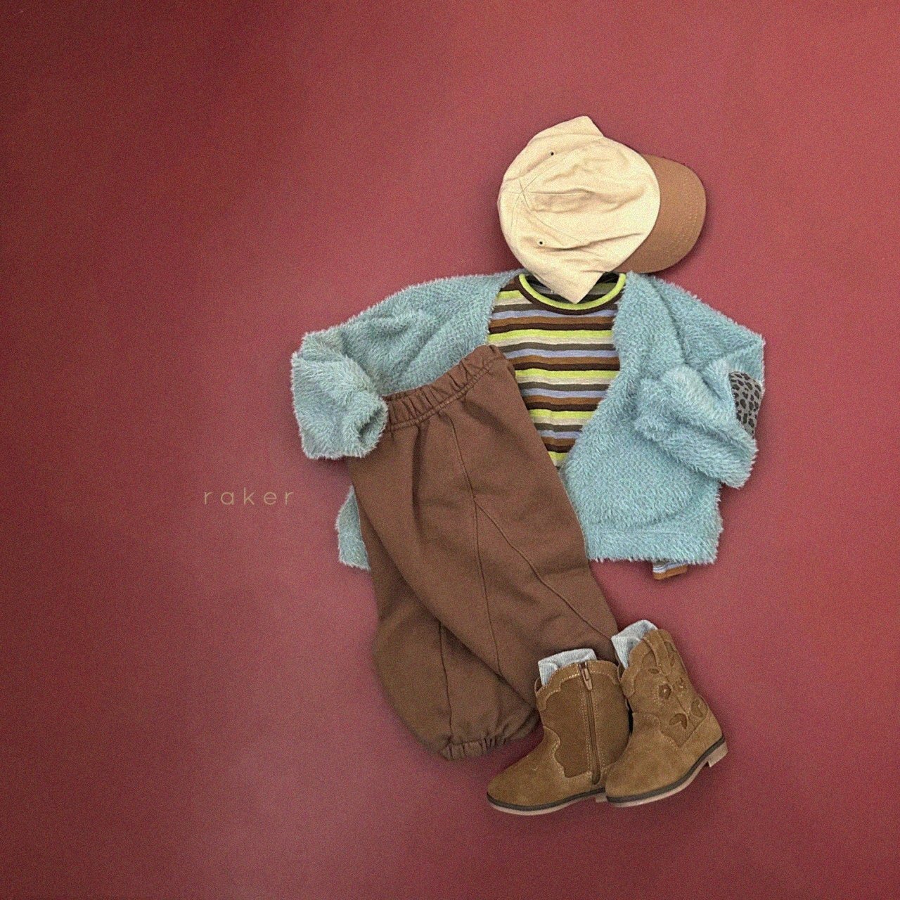 韓国子供服 / 26Autumn / raker / ヘーゼルボーダーTシャツ / 女子服 / キッズ服 / 秋服 *XS~XXL*