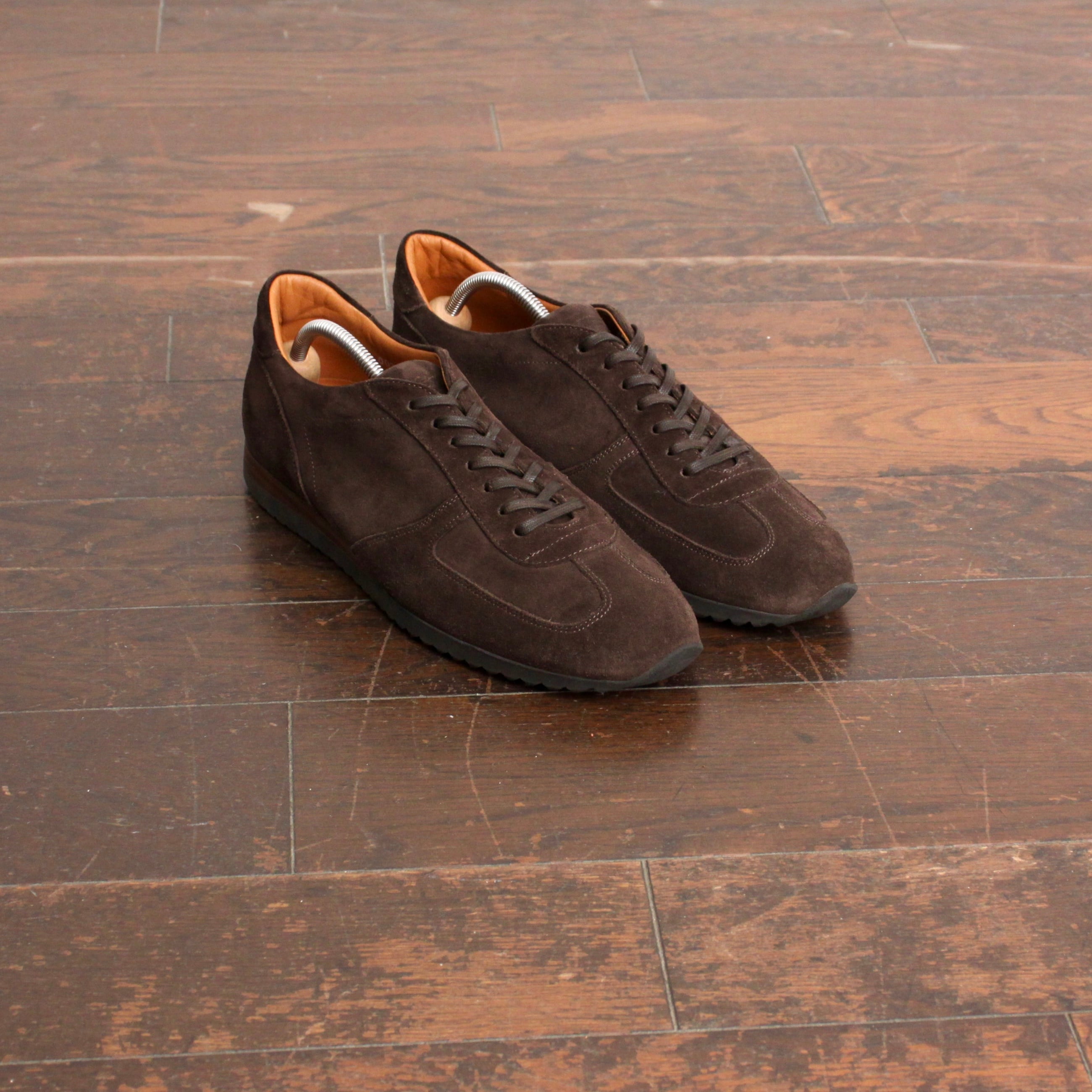 0230. Franceschetti Suede leather shoes Made in ltaly フランチェス