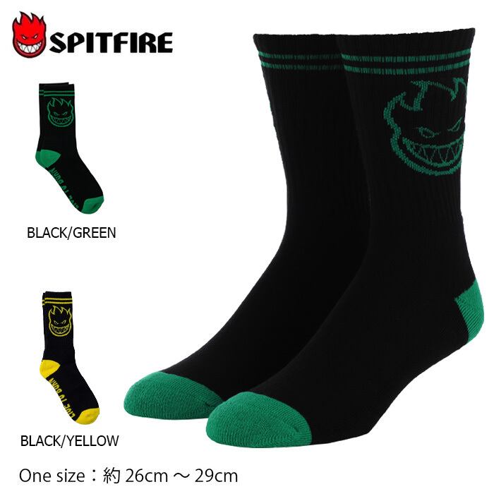 SPITFIRE スピットファイア 靴下 メンズ スケボー ビッグヘッド