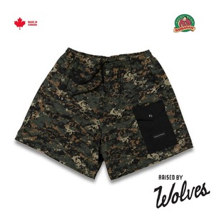 【RAISED BY WOLVES/レイズドバイウルブス】RBW/BARBARIAN RIPSTOP CAMP SHORTS ショートパンツ / GREEN DIGICAM / SS24-12184