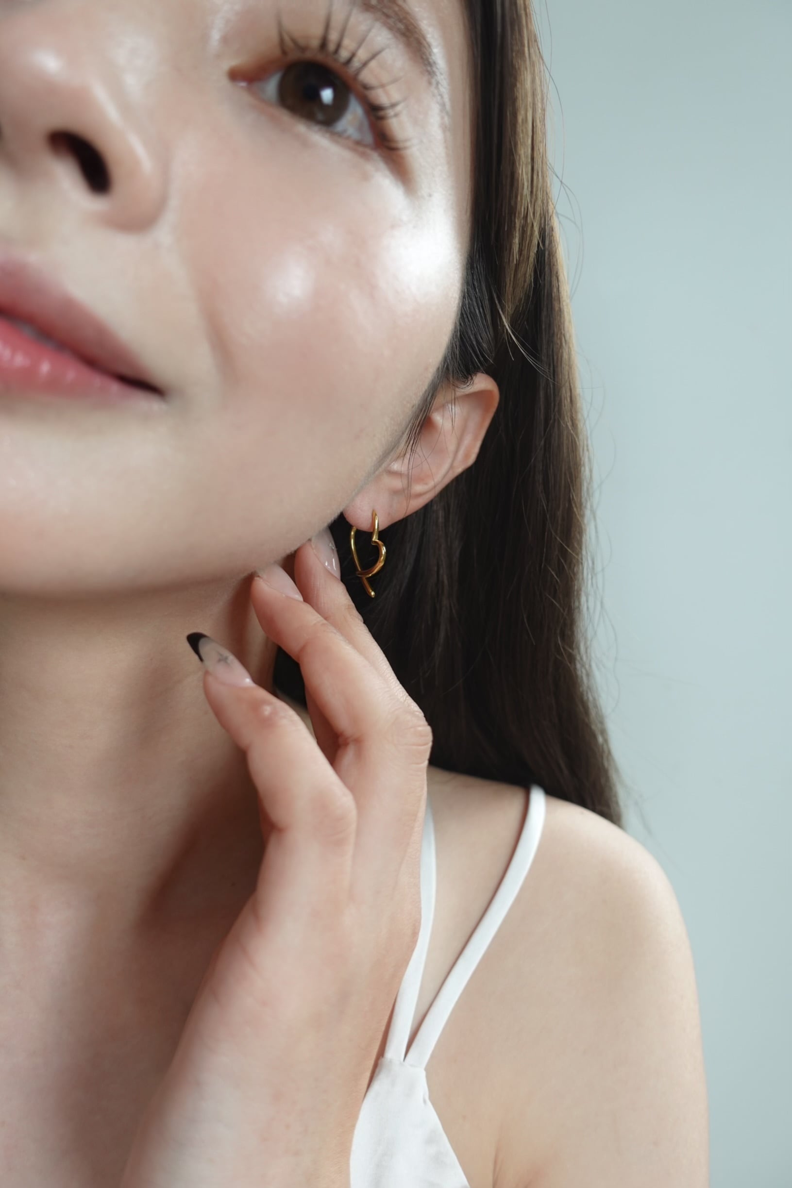 mini heart fake pierce | 金属アレルギー対応のアクセサリー crea.jewelry