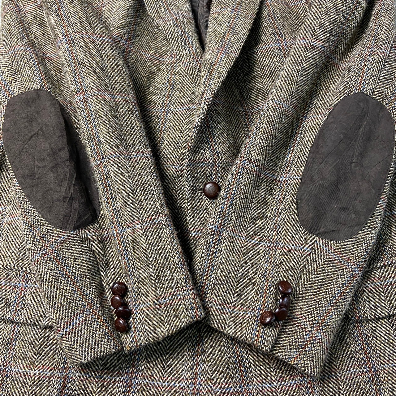 00年代 HARRIS TWEED ハリスツイード ウールテーラードジャケット 