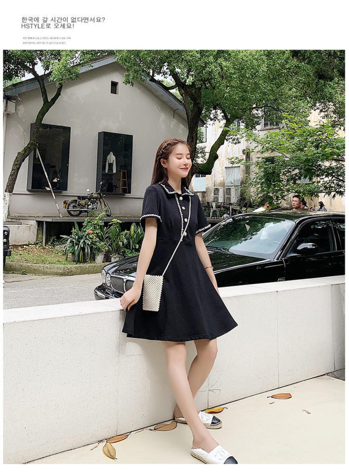 新品 カラーブラックシフォン 韓国 オルチャン K-POP アイドル 