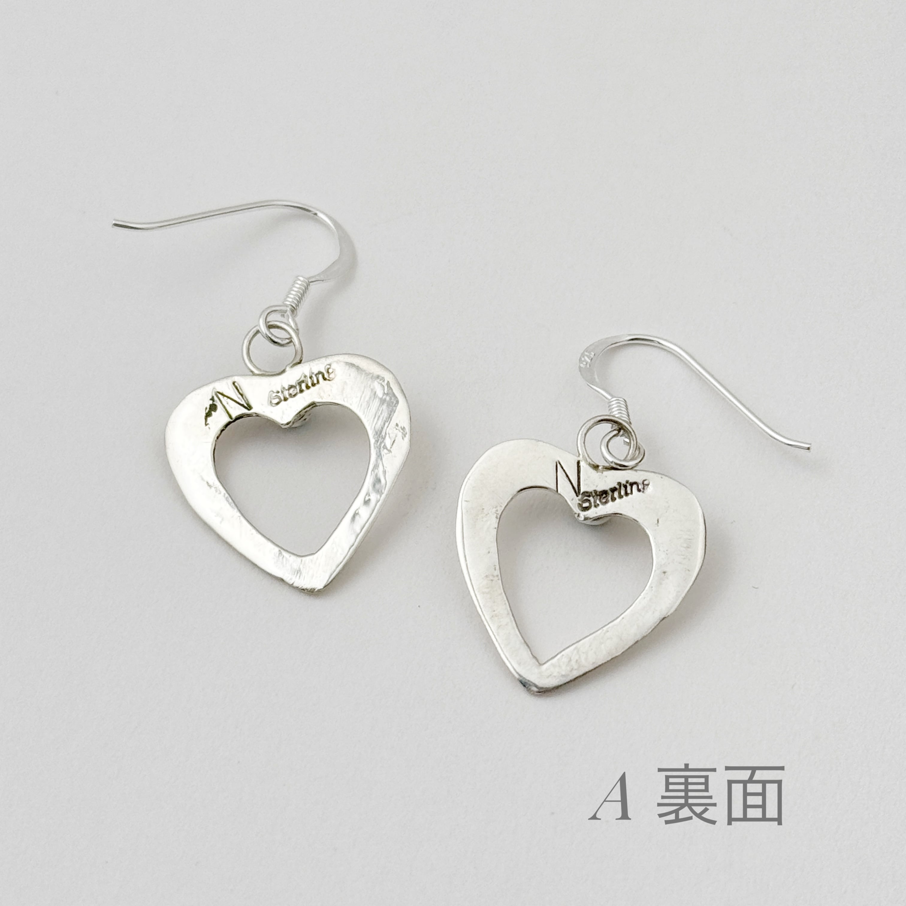 Indian jewelry》 ハート ターコイズ 1 ストーン フック ピアス