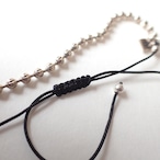 Facet Ball Chain Anklet with Cord（メンズ/レディース）