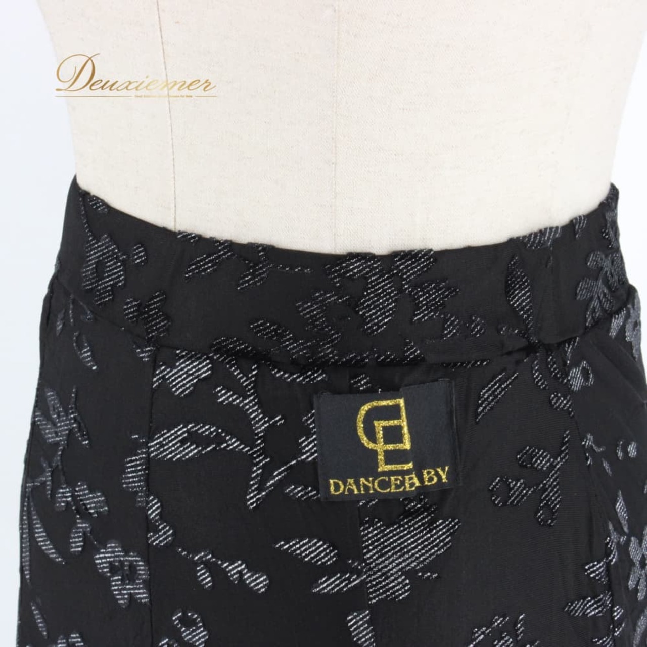 社交ダンス 衣装 DANCEBABY スカート レッスンウェア ブラック系 黒 花柄 練習着 フロッキー 練習用 ホースヘア レディース オールシーズン ソシアルダンス 競技ダンス ボールルームダンス シック エレガント 気品 かわいい 上品 大人っぽい きれいめ