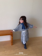 韓国子供服 / BANANA J / 26Autumn / ニット ボーダー スウェット / 秋服 / キッズ *XS~JS*