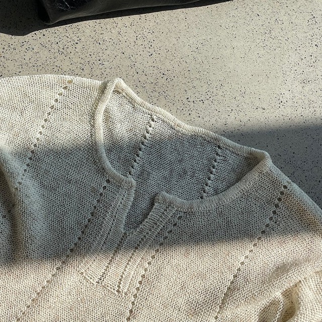 oversized sheer knit　J00518