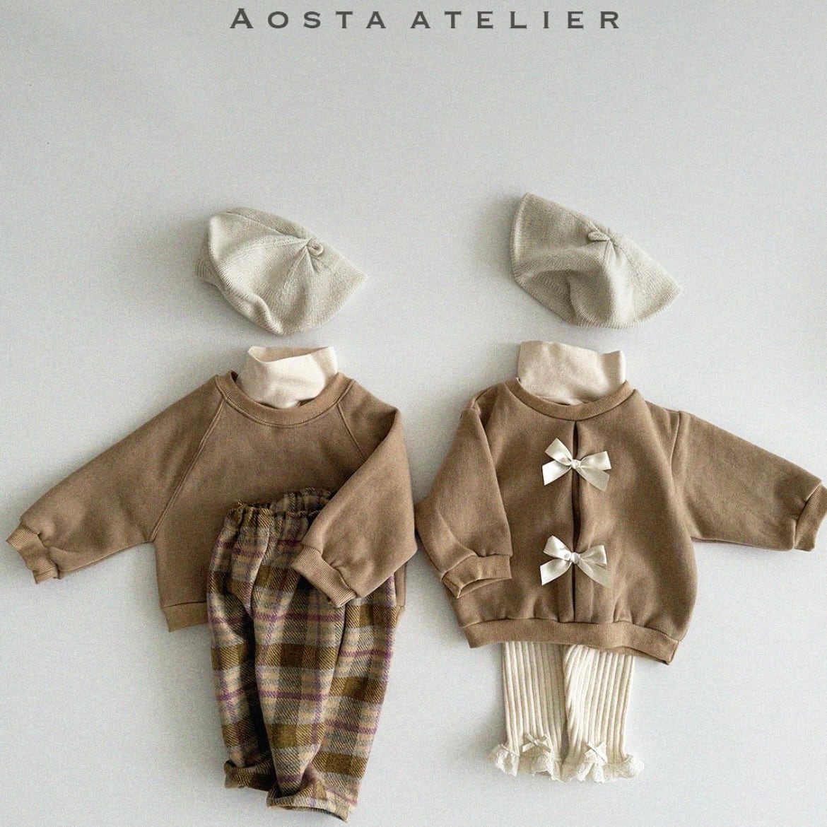 【即納】aosta / wool check pants