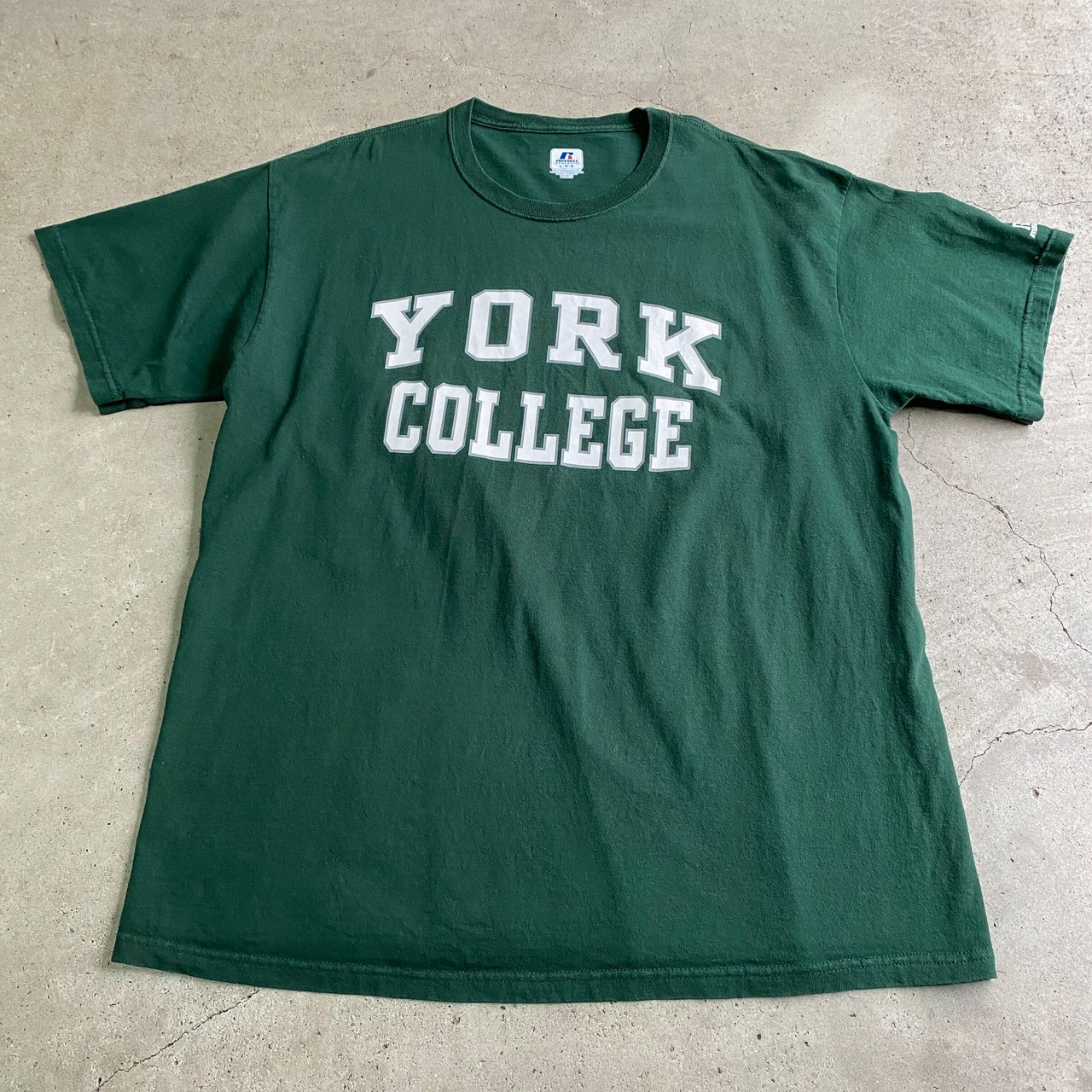 RUSSELL ラッセルアスレチック YORK カレッジ ロゴ プリントTシャツ 