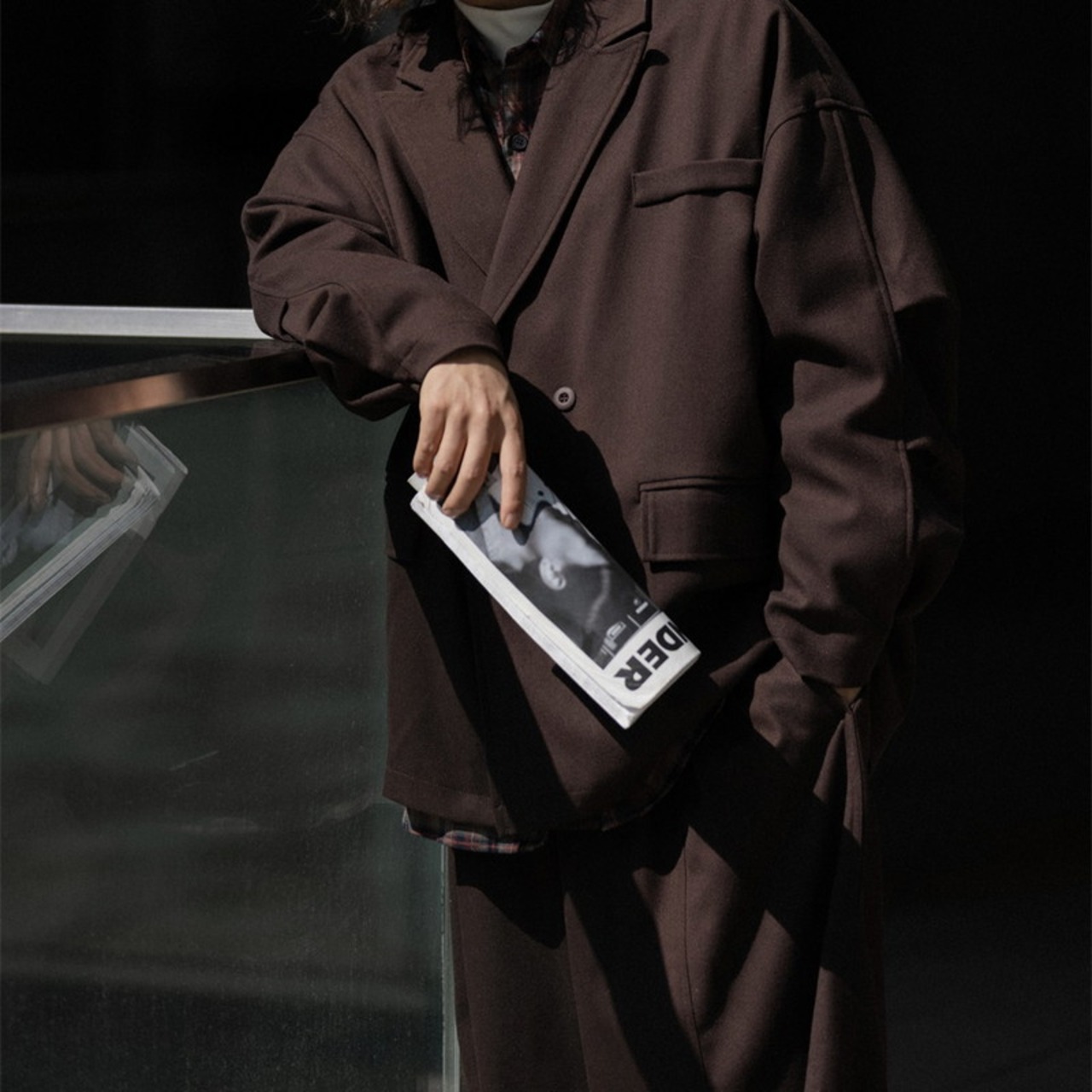 カジュアルハンサムダブルジャケットコート　976