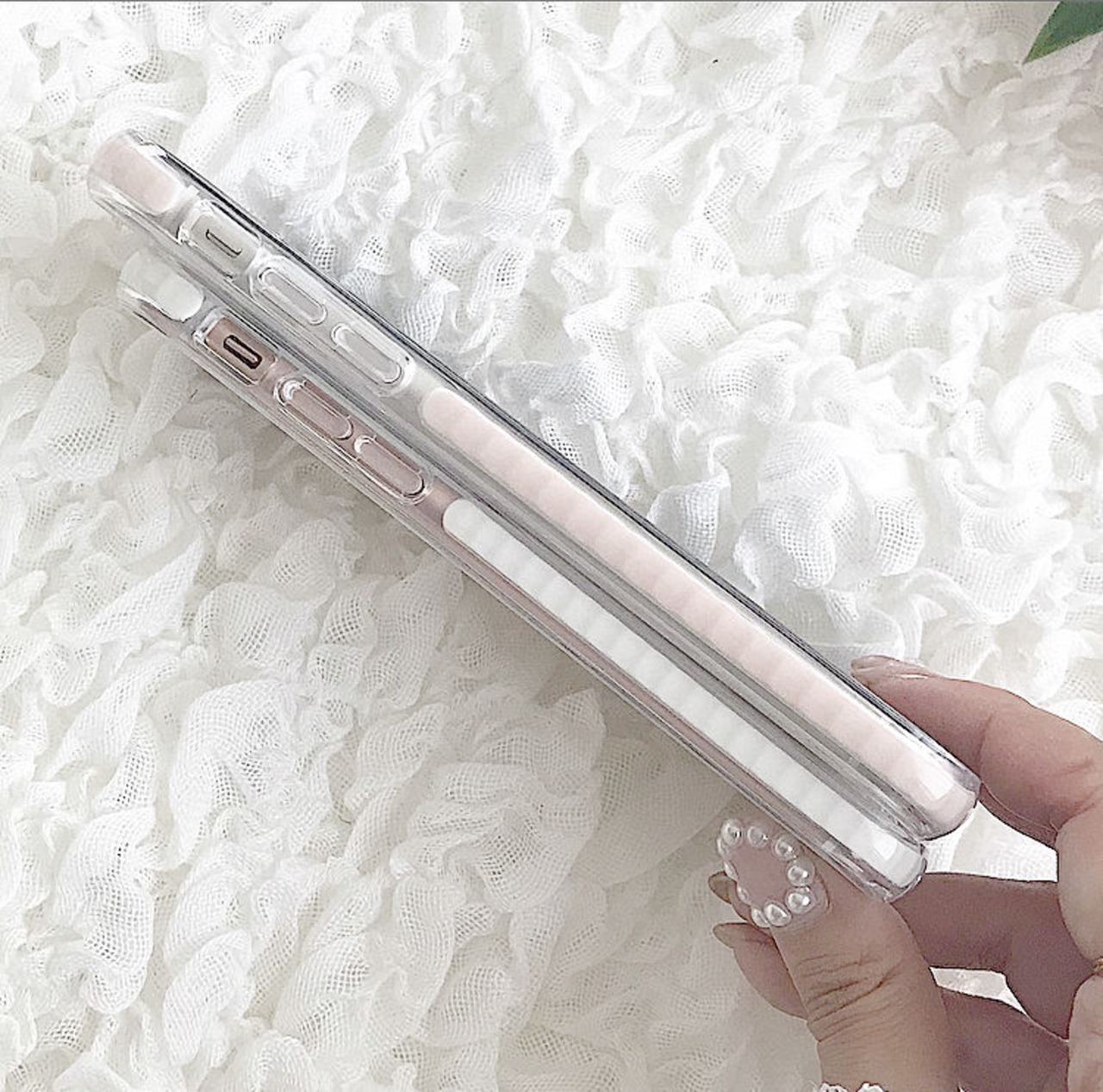 【ネーム入り】Rose Bear【耐衝撃クリアケース】B38