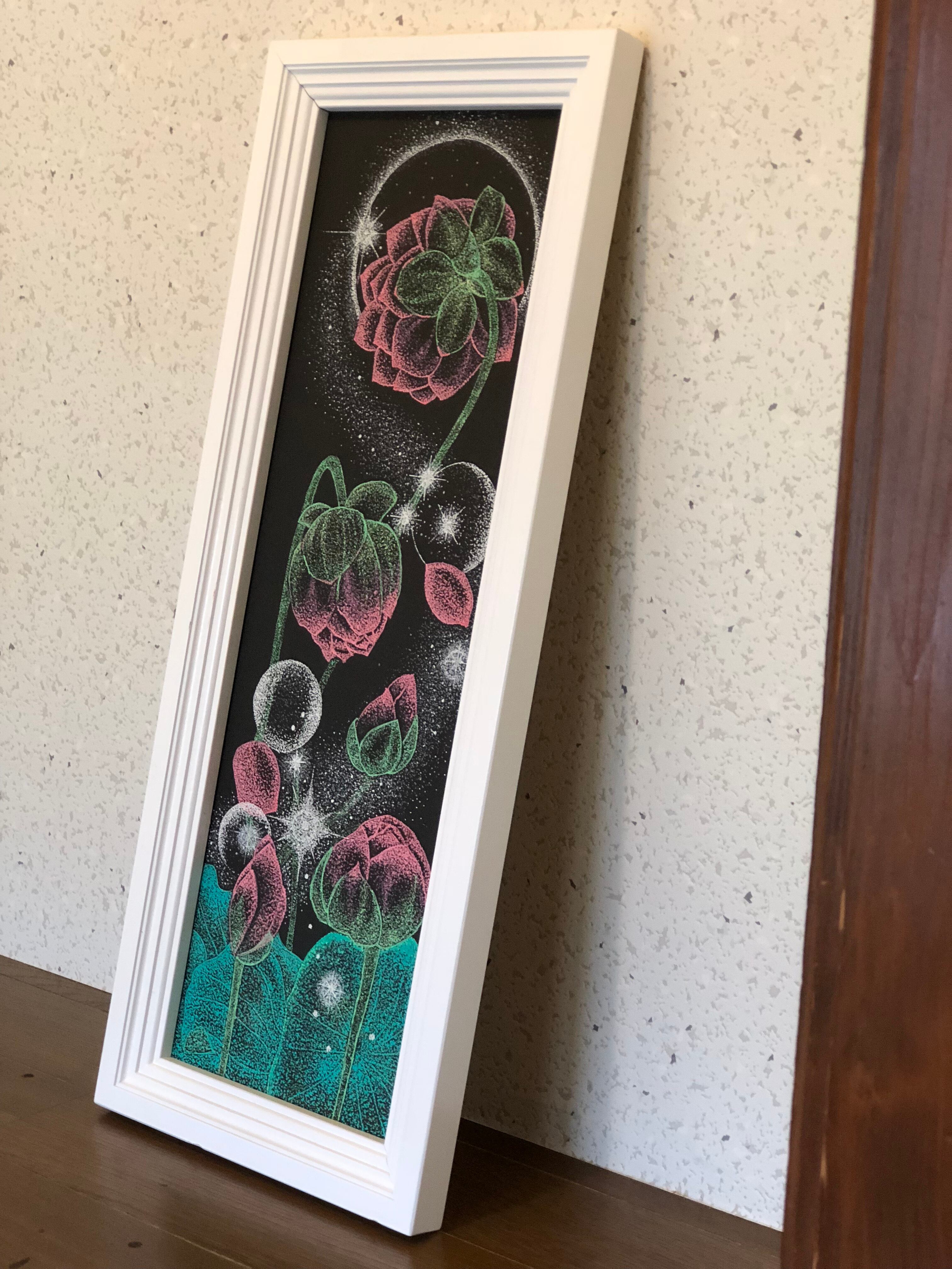 点描画～蓮華～ 45㎝×15㎝ | アート ・ガーデン