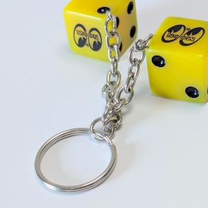 【 MOON / MOONEYES / ムーン アイズ 】 MOON Twin Dice Keyring ムーン ツイン ダイスキーリング / ホットロッド〚アメリカン雑貨 アメトイ〛