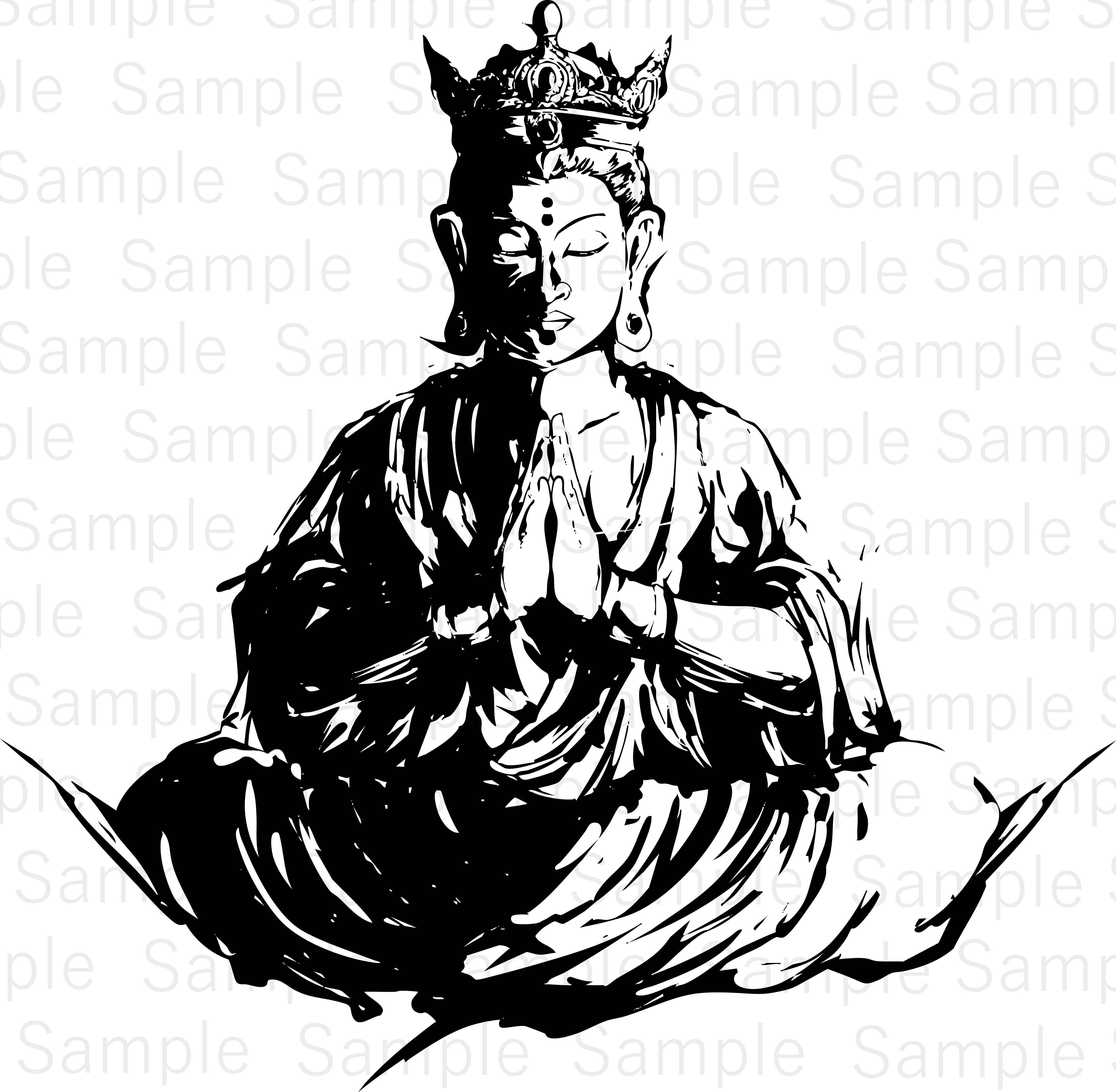 観音様（Kannon Bodhisattva） | デジタル墨絵処（Digital Sumi-e Studio）