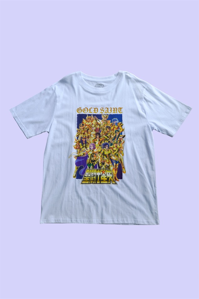 【SALE50%off】聖闘士星矢 ゴールドセイント グラフィックTシャツ / White
