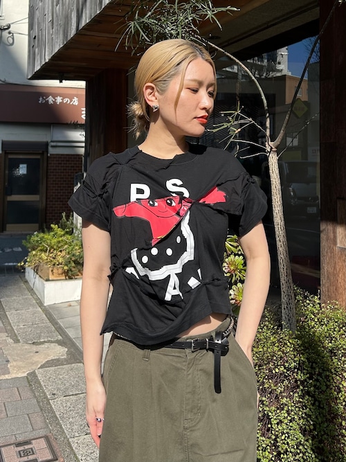 【24SS】P.A.M  Perks And Mini パークスアンドミニ / PINCHED UPCYCLE TEE　