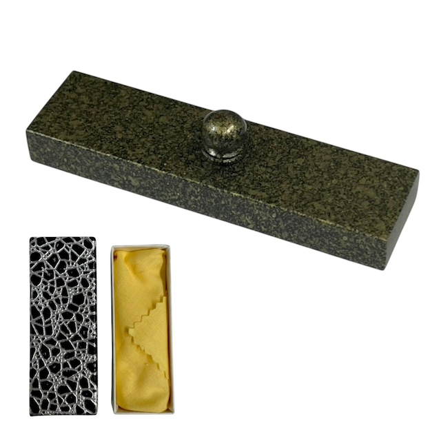 【文鎮 黒錦 小 75mm黒箱 高岡製】｜品格ある佇まいと安定感のある重み