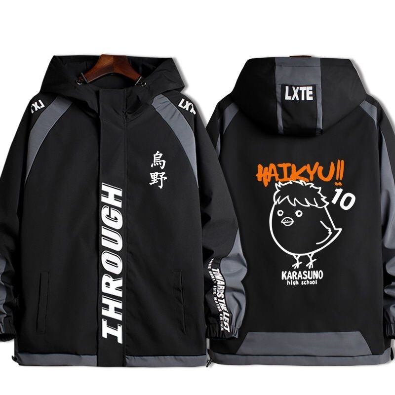 大活躍 カジュアル 3色 フード付きキャラクタープリント中綿ジャケット