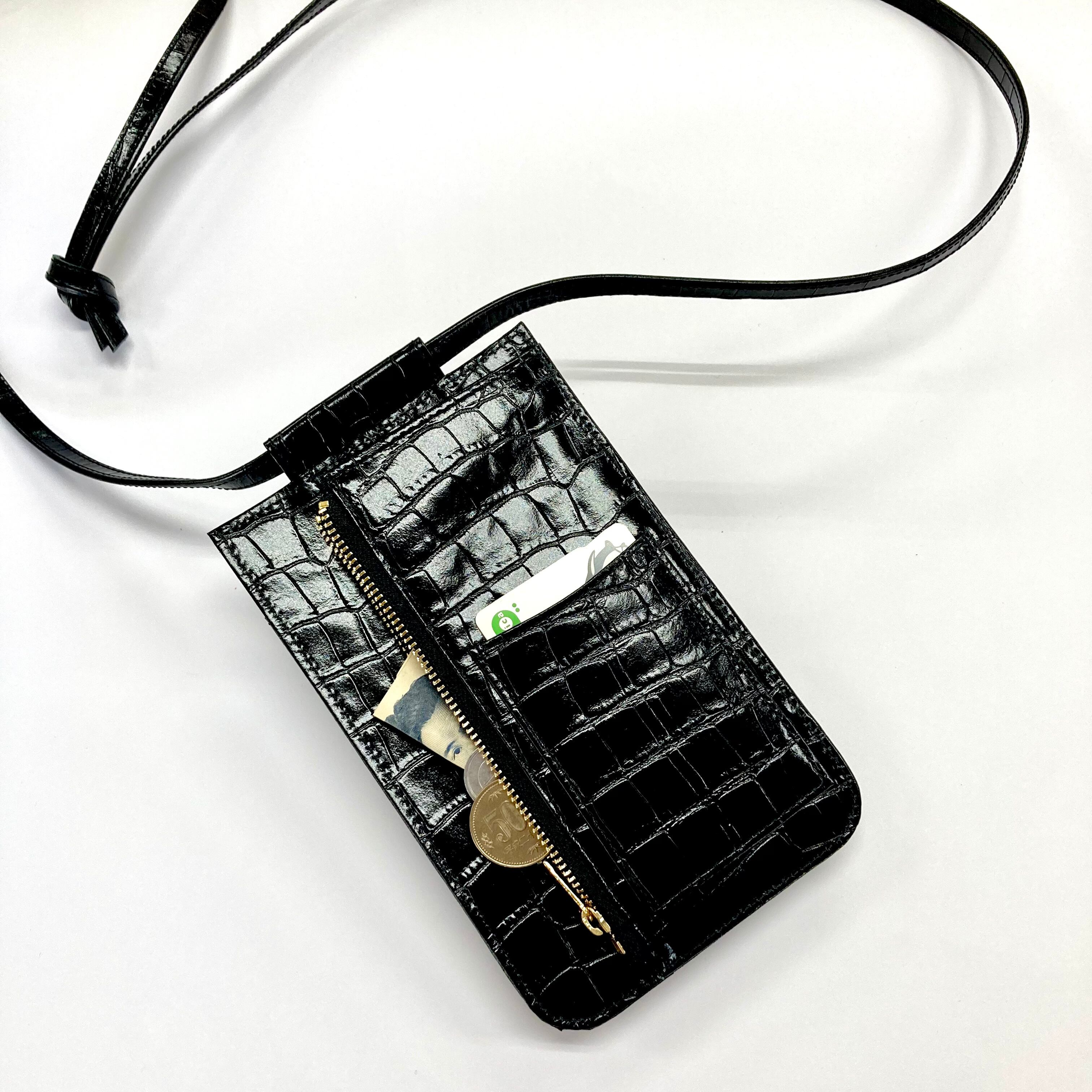 スマホポーチ04】 レザースマホポーチ | 野村製作所