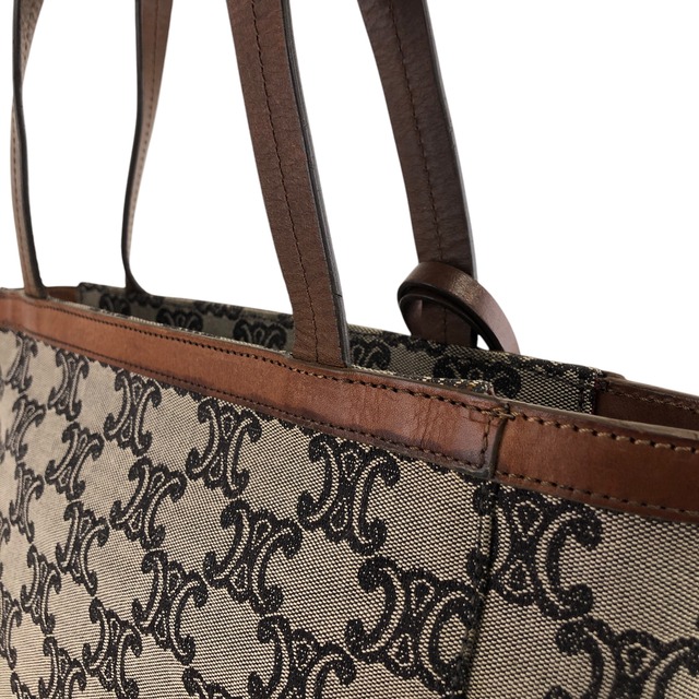 CELINE セリーヌ トリオンフ トートバッグ ブラウン キャンバス vintage ヴィンテージ オールド 38764j
