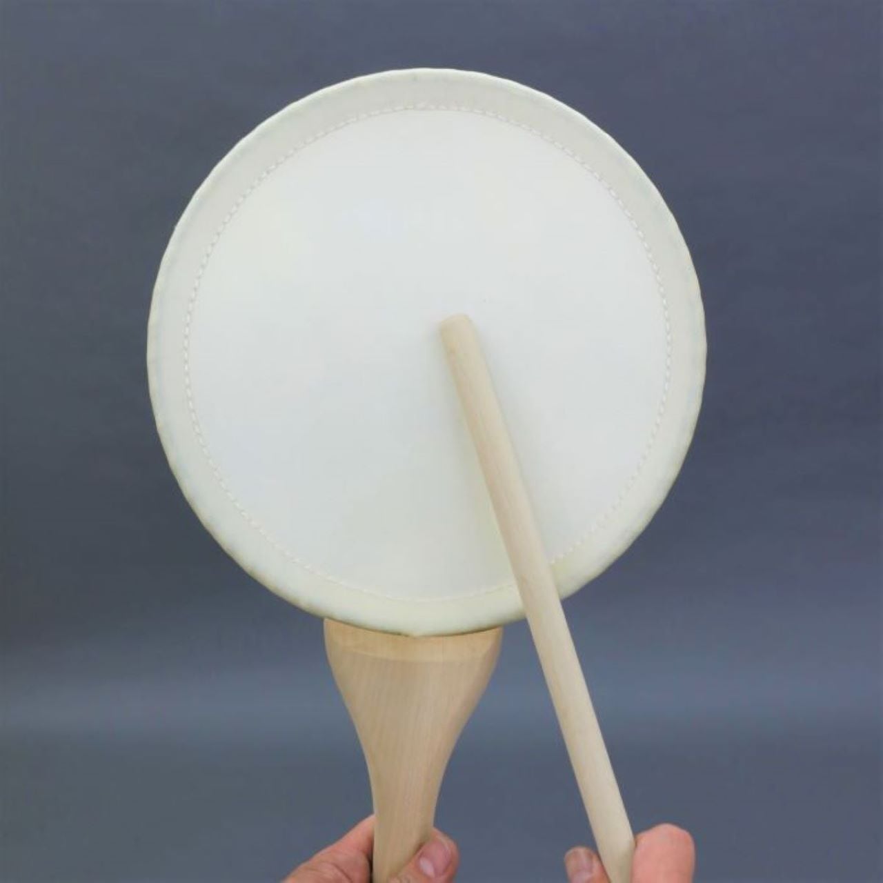 うちわ太鼓（団扇太鼓）8寸 ばち付【革面直径24cm お会式 御会式