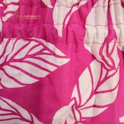 フラダンス 衣装 パウスカート エムエムジェイ ピンク系 MMJ 日本製 ツーカラー ティアレ柄 プルメリア柄 モンステラ柄 シングル かわいい 華やか 鮮やか 明るい 白 ハワイアン アロハ ハワイアンプリント フラ ダンス レッスン 練習 おしゃれ