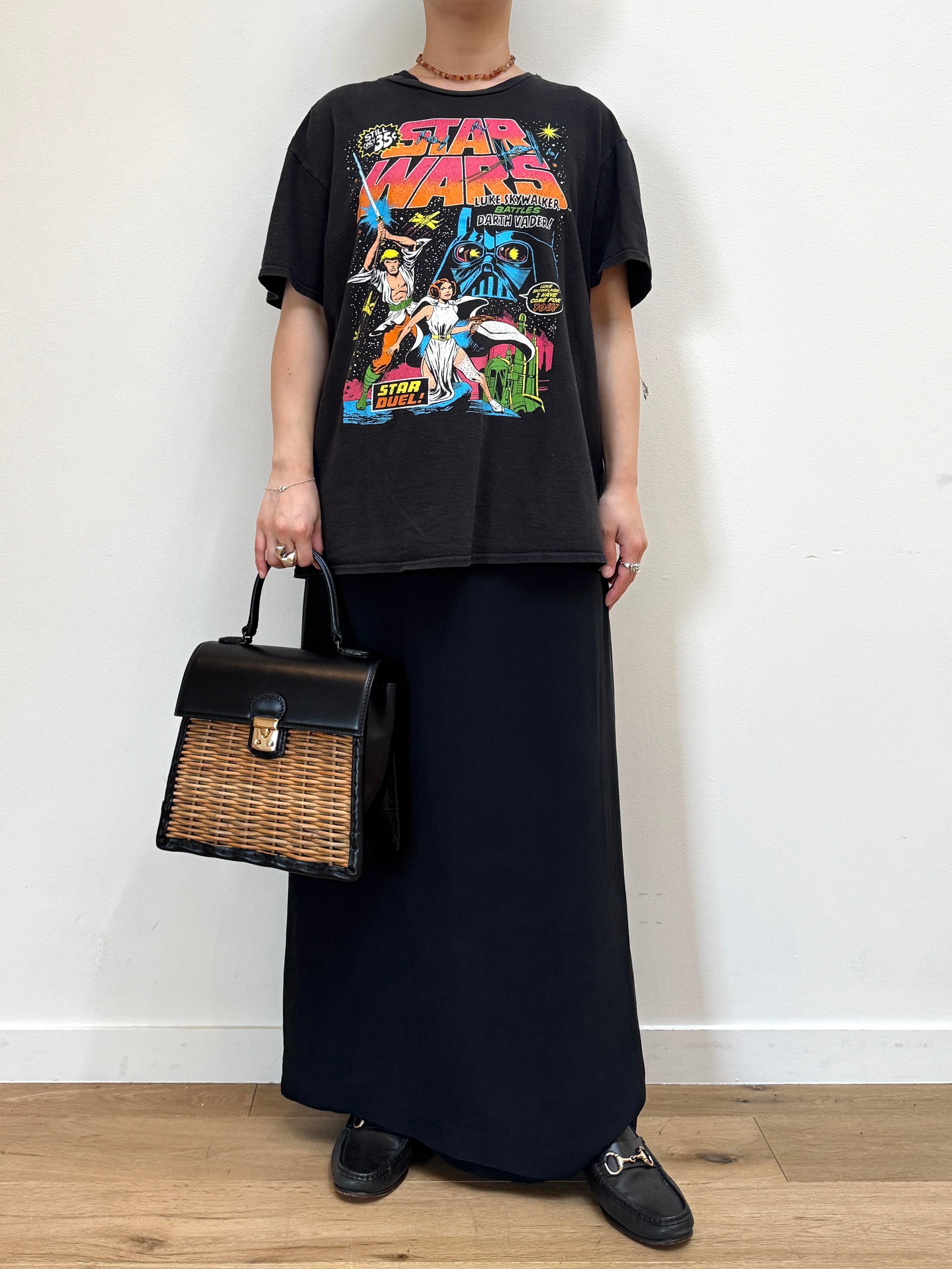 CU12-10 USED GRAPHIC TEE "STAR WARS" -BLACK-