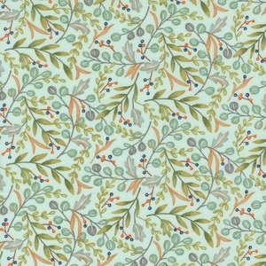 限定数３!  I Love Fall Most of All  秋色の葉/ アクア  55 X45cmカット販売