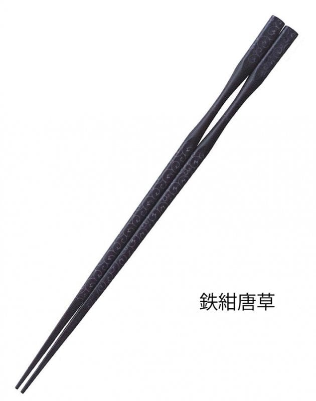 杵型多久島箸 鉄紺唐草 | 松伯亭あづま荘