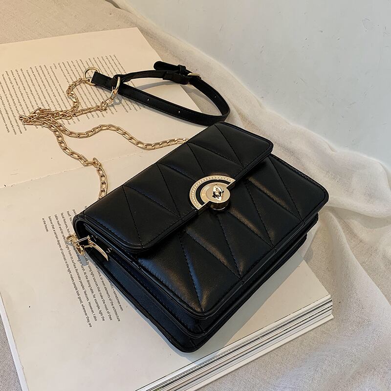 秋冬スモールバッグレディースバッグ2020新しいトレンディファッションネットレッドチェーンスモールスクエアバッグワイルドインシングルショルダーメッセンジャーバッグ Tiancai_Wing_Bag68842234373