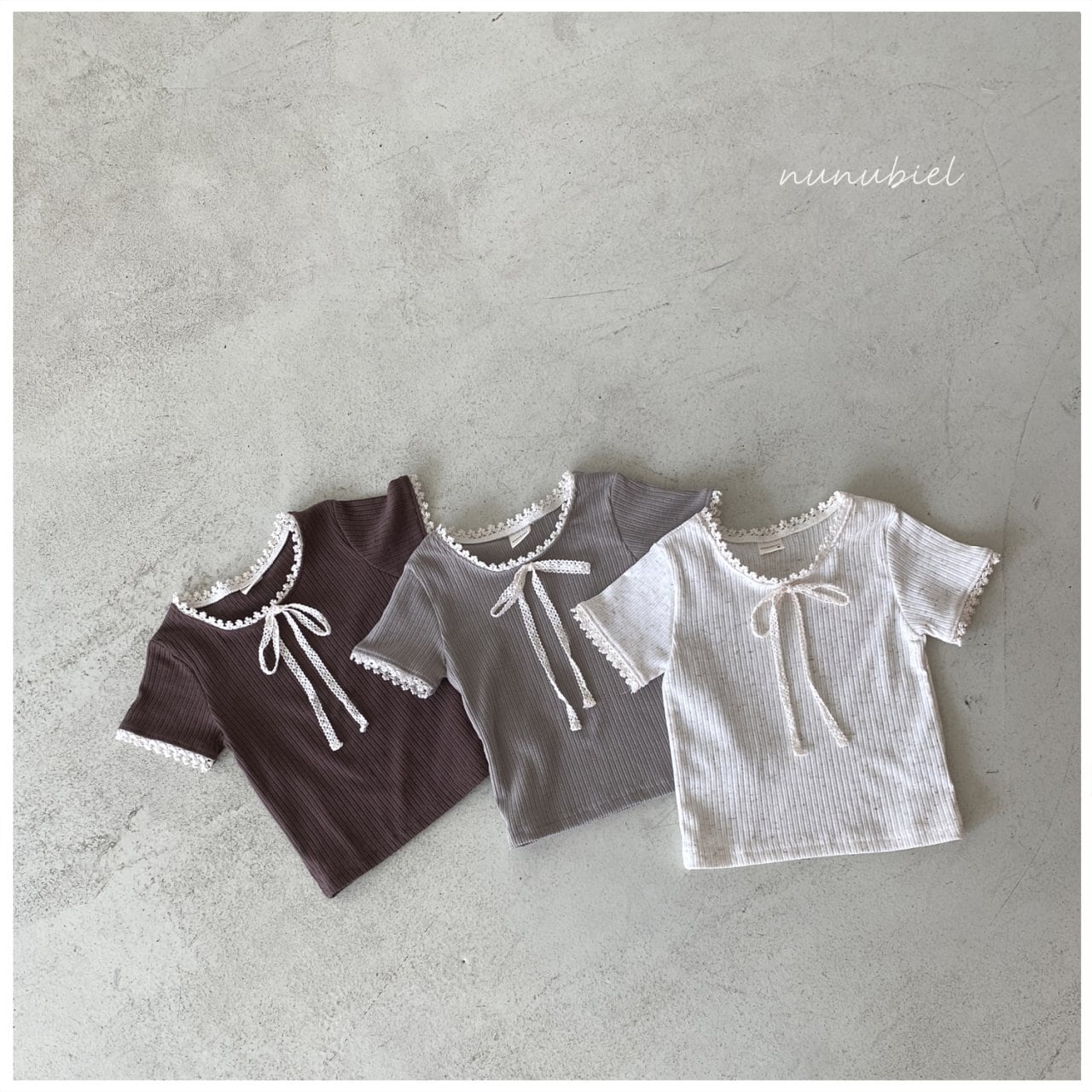 【即納】nunubiel / リボンTシャツ