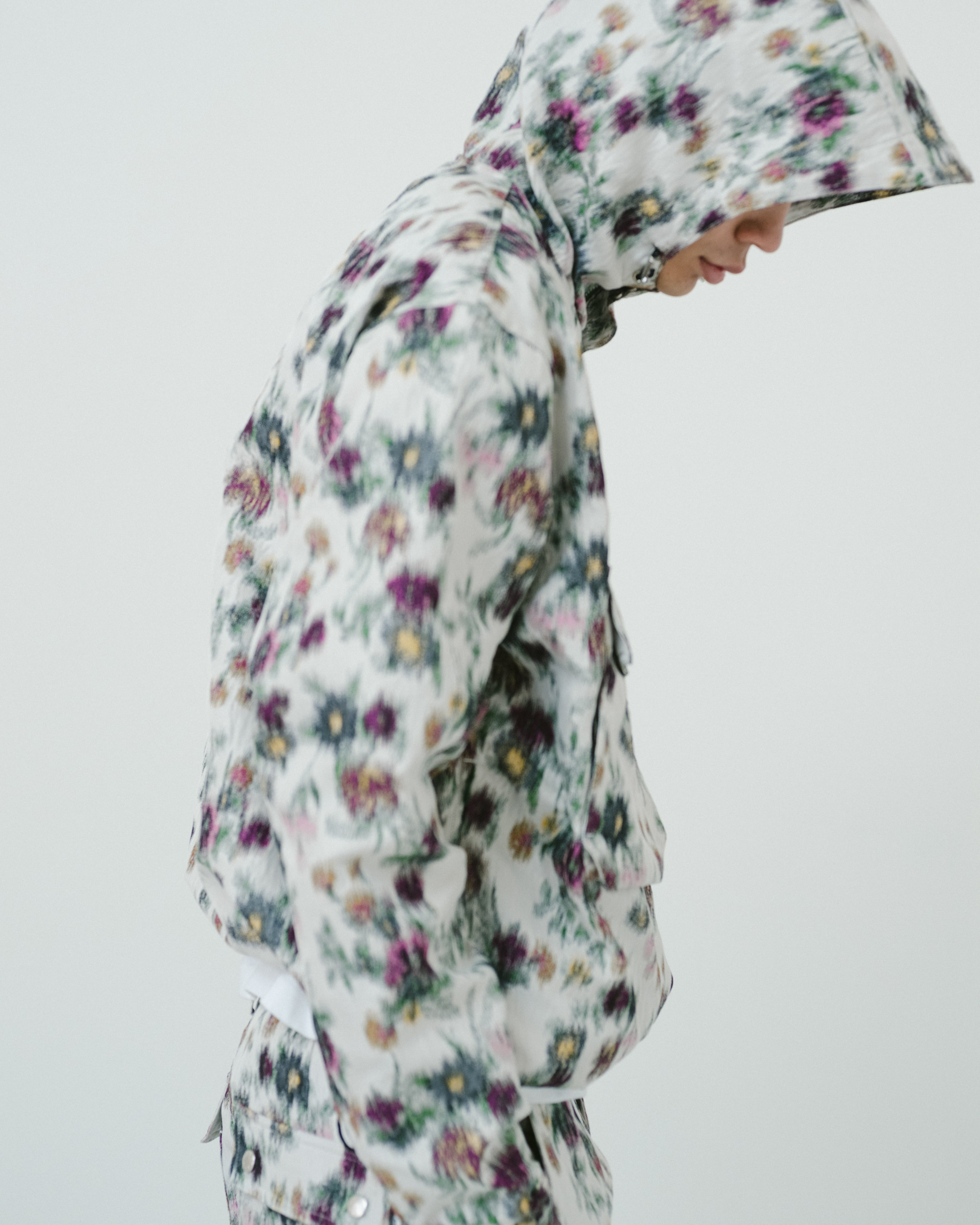 Flower jacquard anorak hoodie（WHITE） | TTTMSW