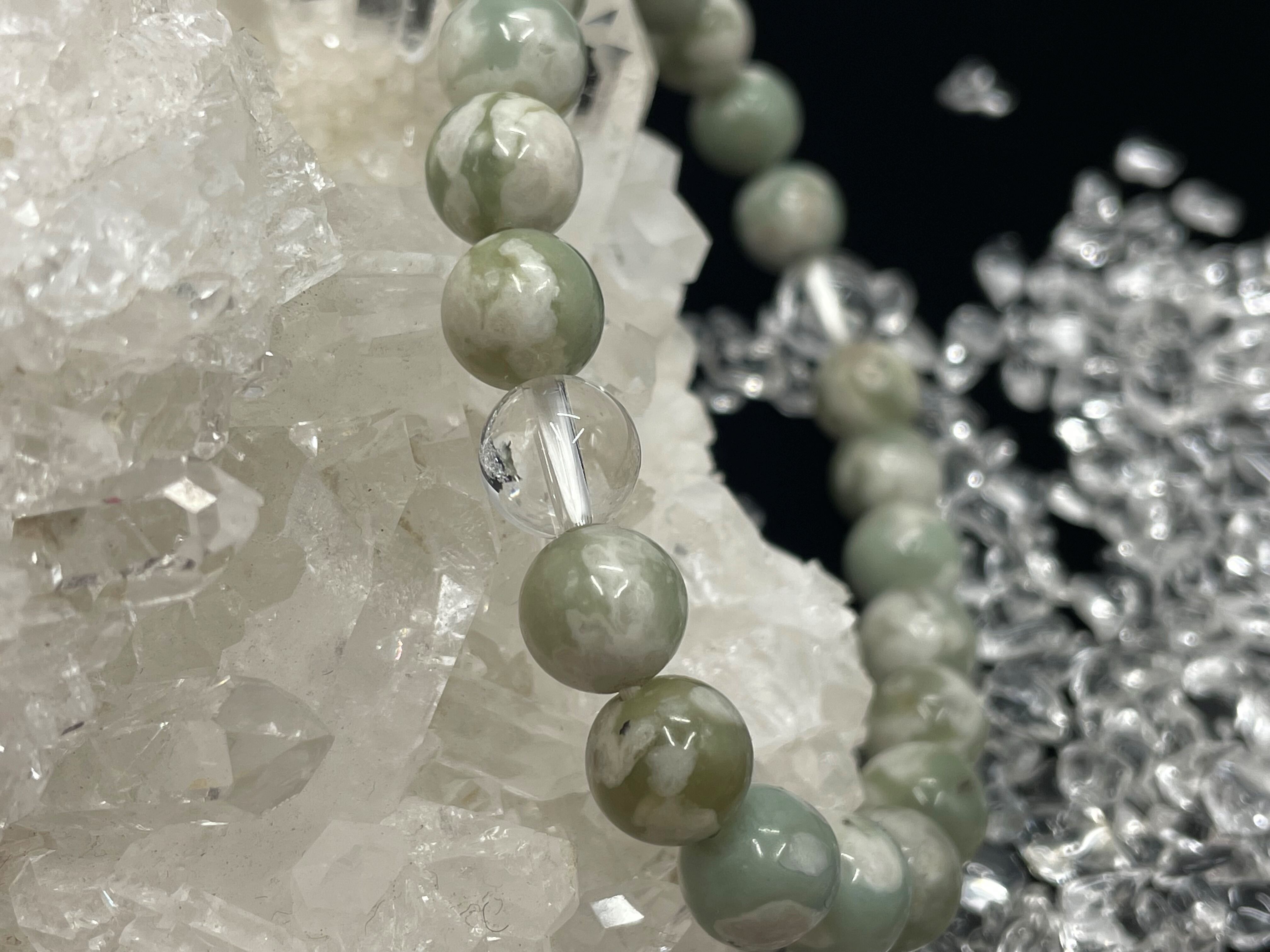 スタンダードブレスレット（ピースジェイド・水晶） | DantaliaN