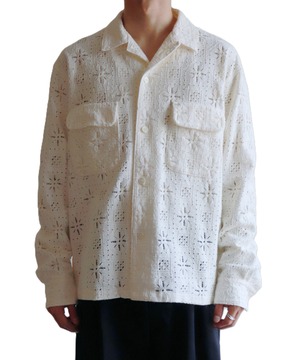 UNUSED / US2504 LONG SLEEVE LACE SHIRT (NATURAL)