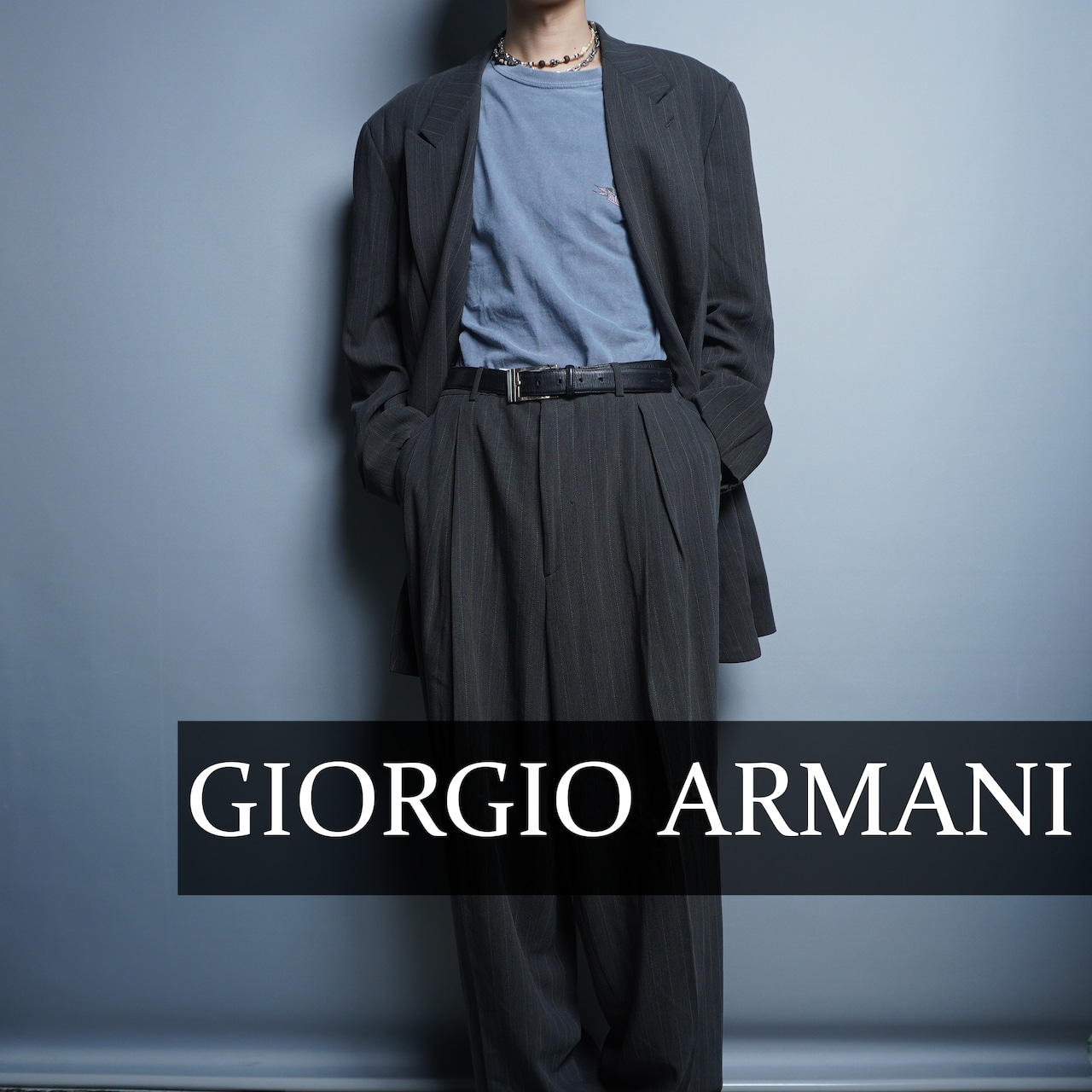GIORGIO ARMANI】MULTI FABRIC DOUBLE SETUP SUIT ジョルジオ GIORGIO ARMANI】MULTI FABRIC DOUBLE SETUP SUIT ジョルジオ