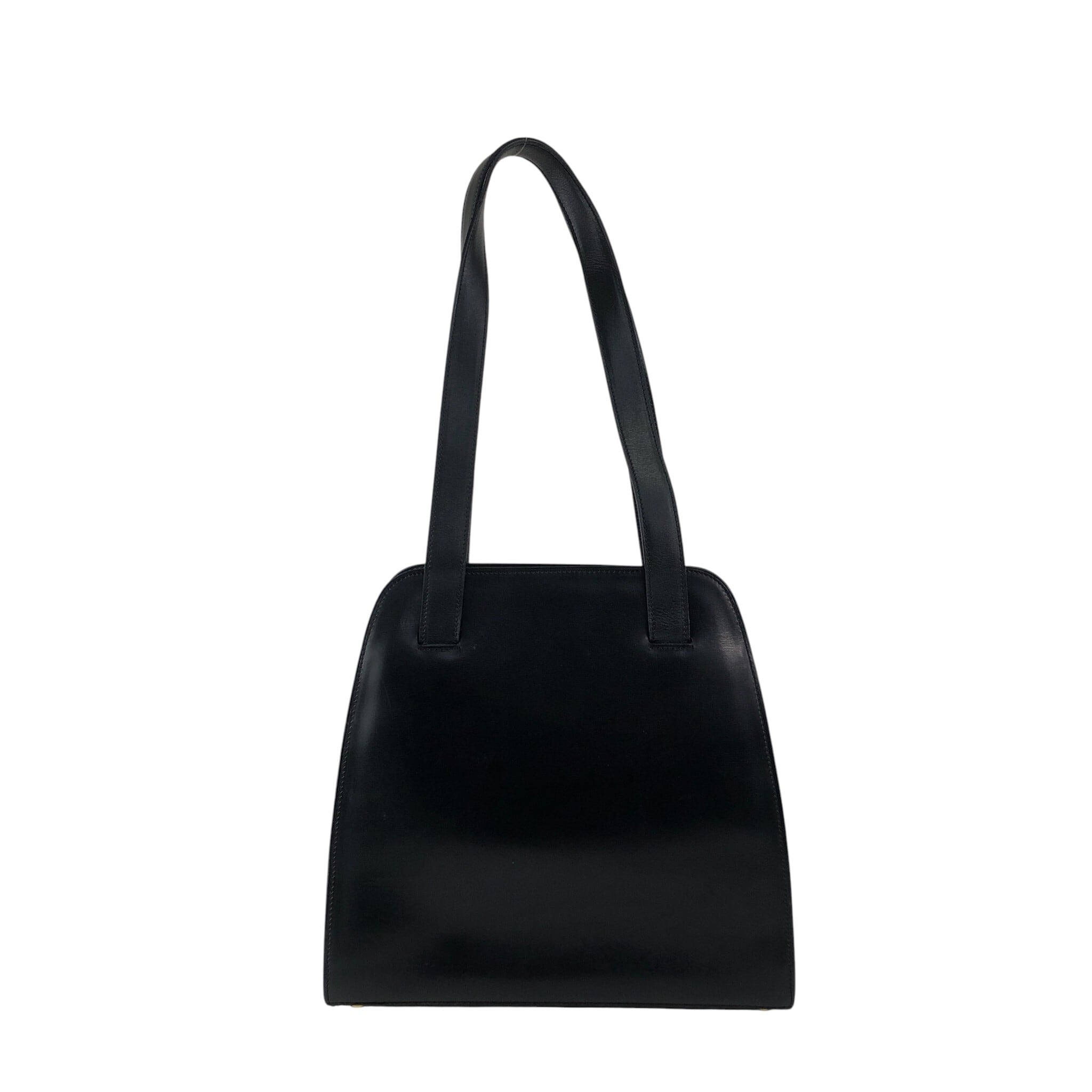 CELINE セリーヌ ハンドバッグ ブラック ガンチーニ レザー vintage