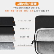 UPERFECT パソコンケース 15.6 16インチ 人気 ノートパソコン ケース 衝撃吸収 モバイルモニター用 保護ケース サイドポケット付き 撥水 ノートPC/Macbook バッグ 薄型 軽量 持ち運び メンズ レディース ポータブルモニター用 スリーブ 360°保護