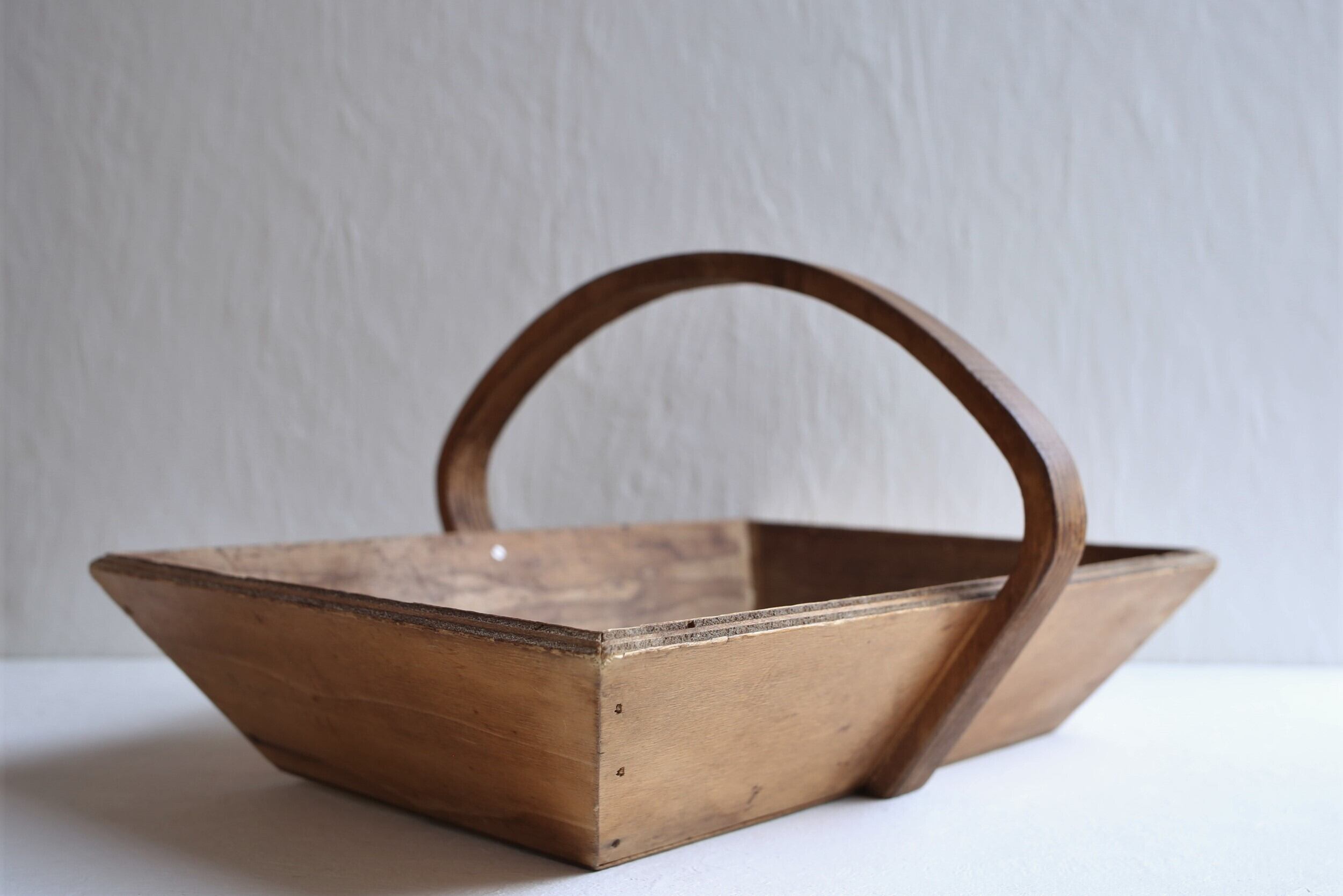 フランス ヴィンテージ 木製 ツールトレイ キャリーボックス N-00965